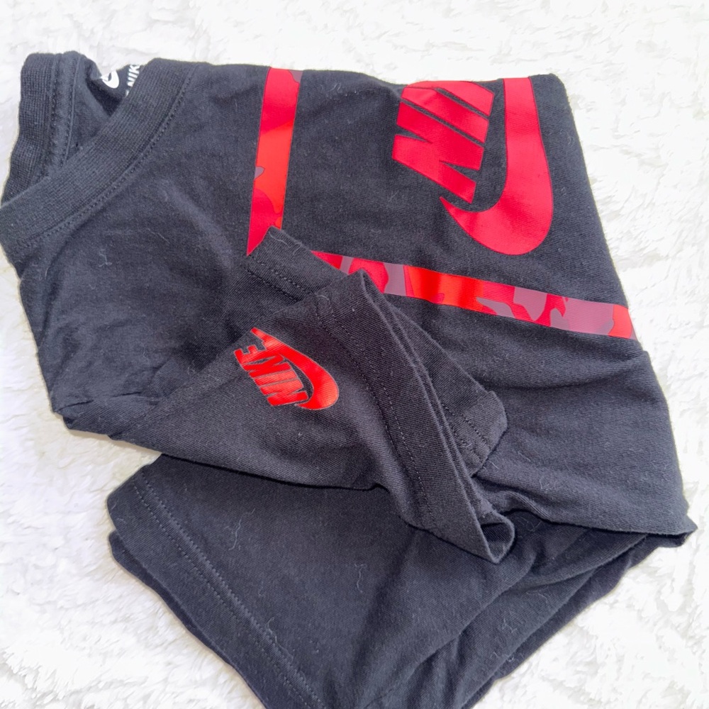 Nike Kids Black and Red Shirt